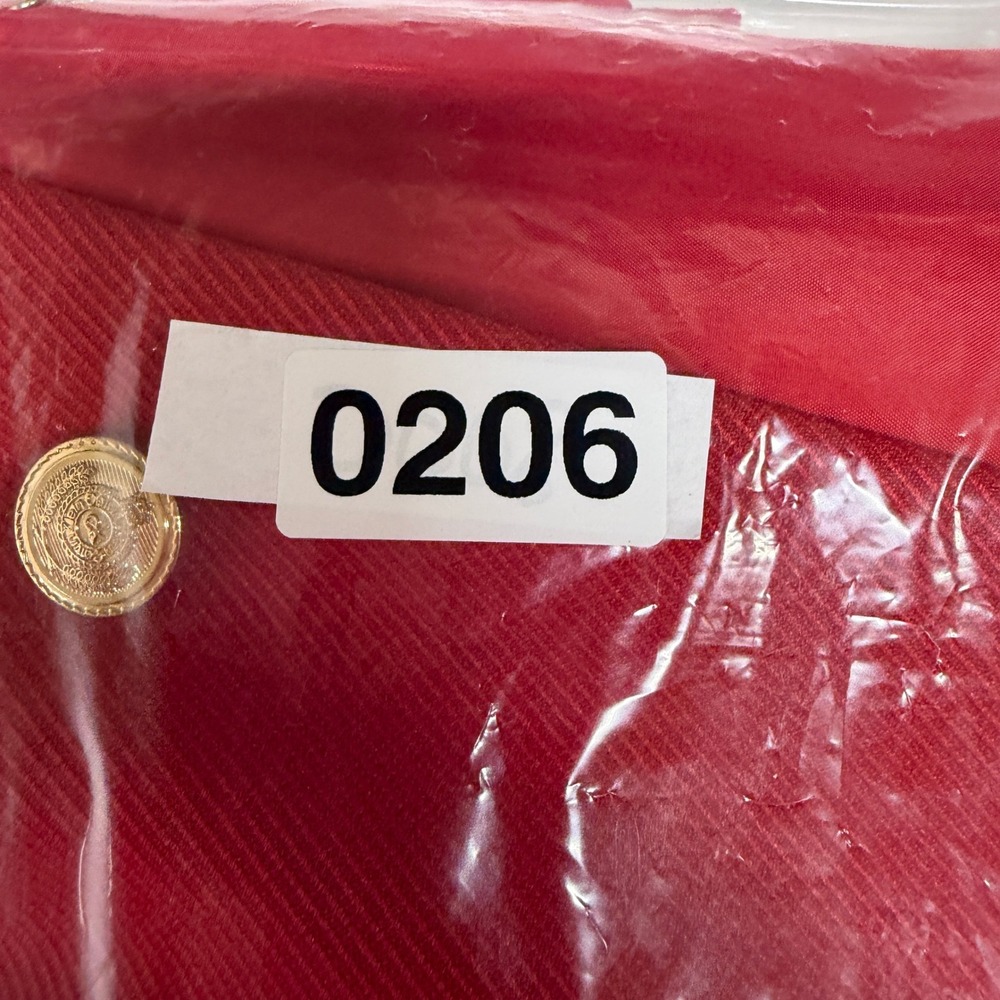 Calvin Klein 18W Blazer Open Front Red Gold Button Career Classic Professional - Picture 13 of 13